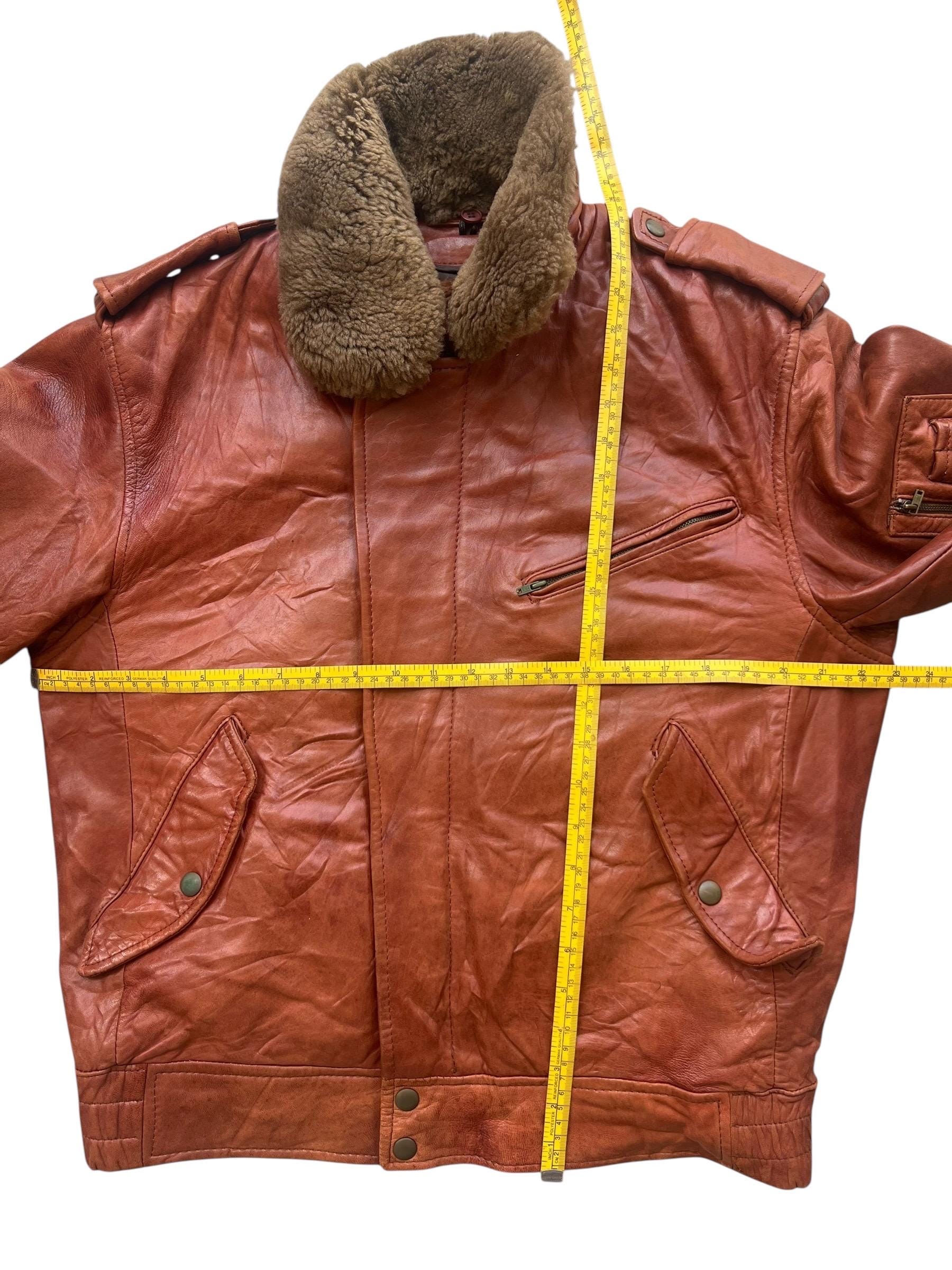 Vintage 90s Robo Brown Leather Jacket Distressed Leather Jacket