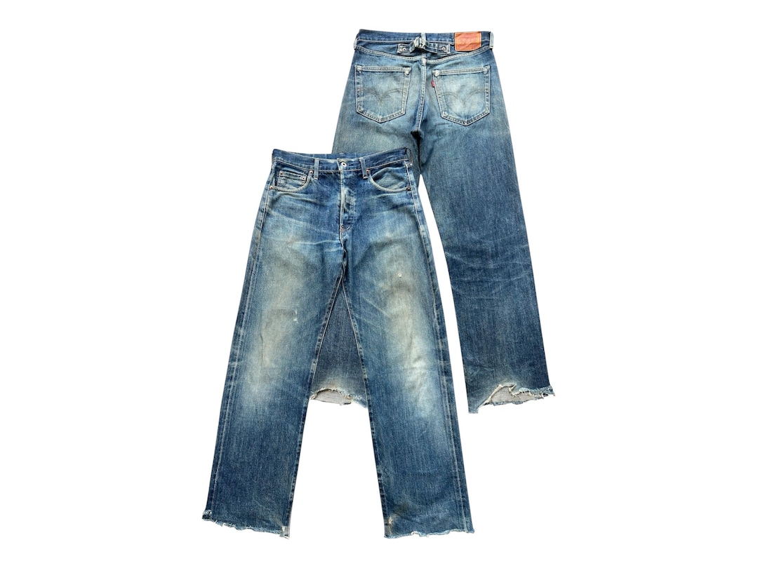 Vintage 90s Levi's 702xx Selvedge Buckle Back Denim Jeans Levis