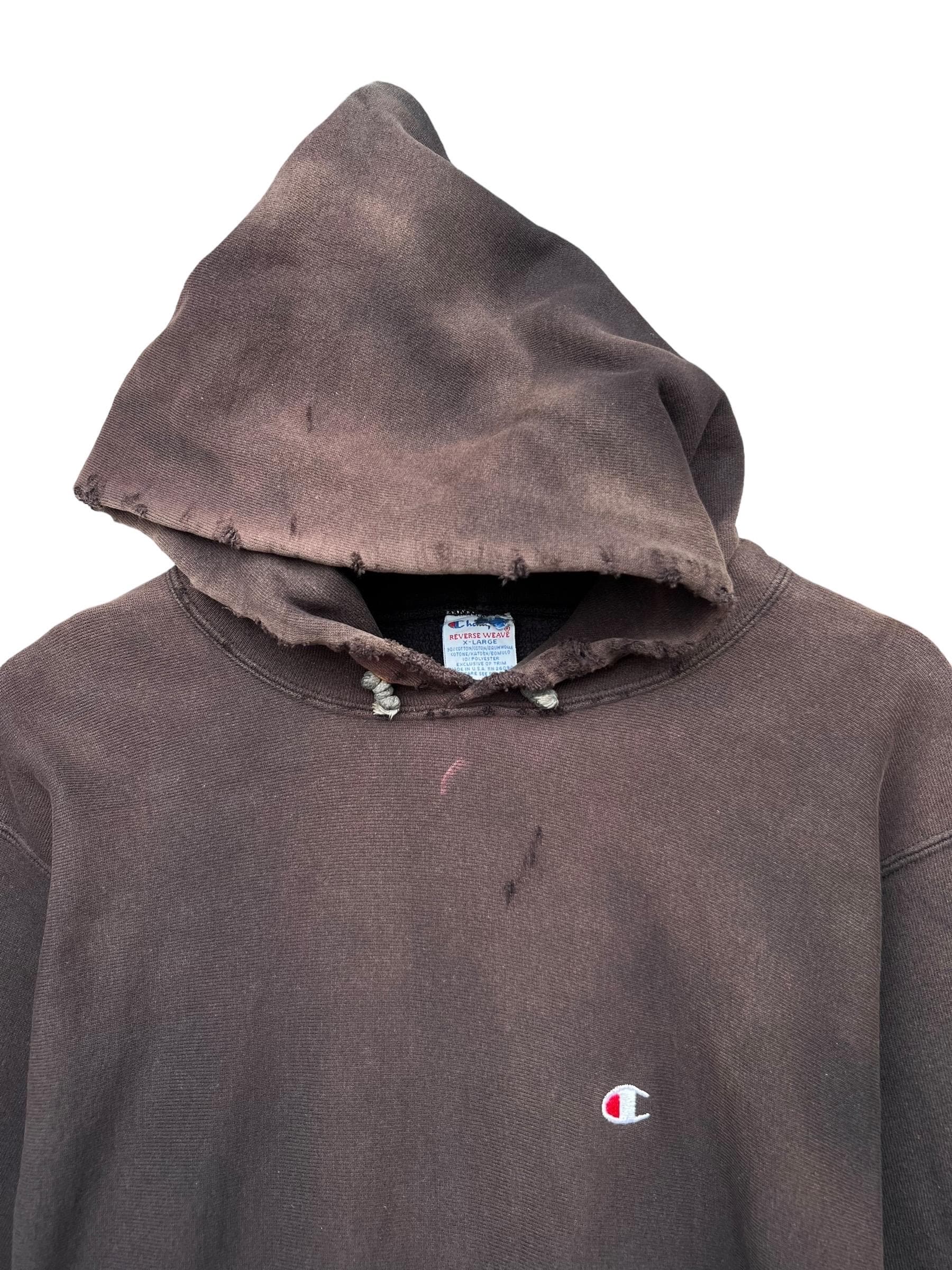 Vintage 90s Champion Reverse Weave Distressed Hoodie Vintage Vintage 90s Champion Reverse Weave Distressed Hoodie Vintage