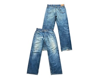 Vintage 90s Levi's 702xx Selvedge Buckle Back Denim Jeans Levis