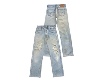 Vintage 90s Levi's 503B Big E Selvedge Denim Jeans Levis Mudwash