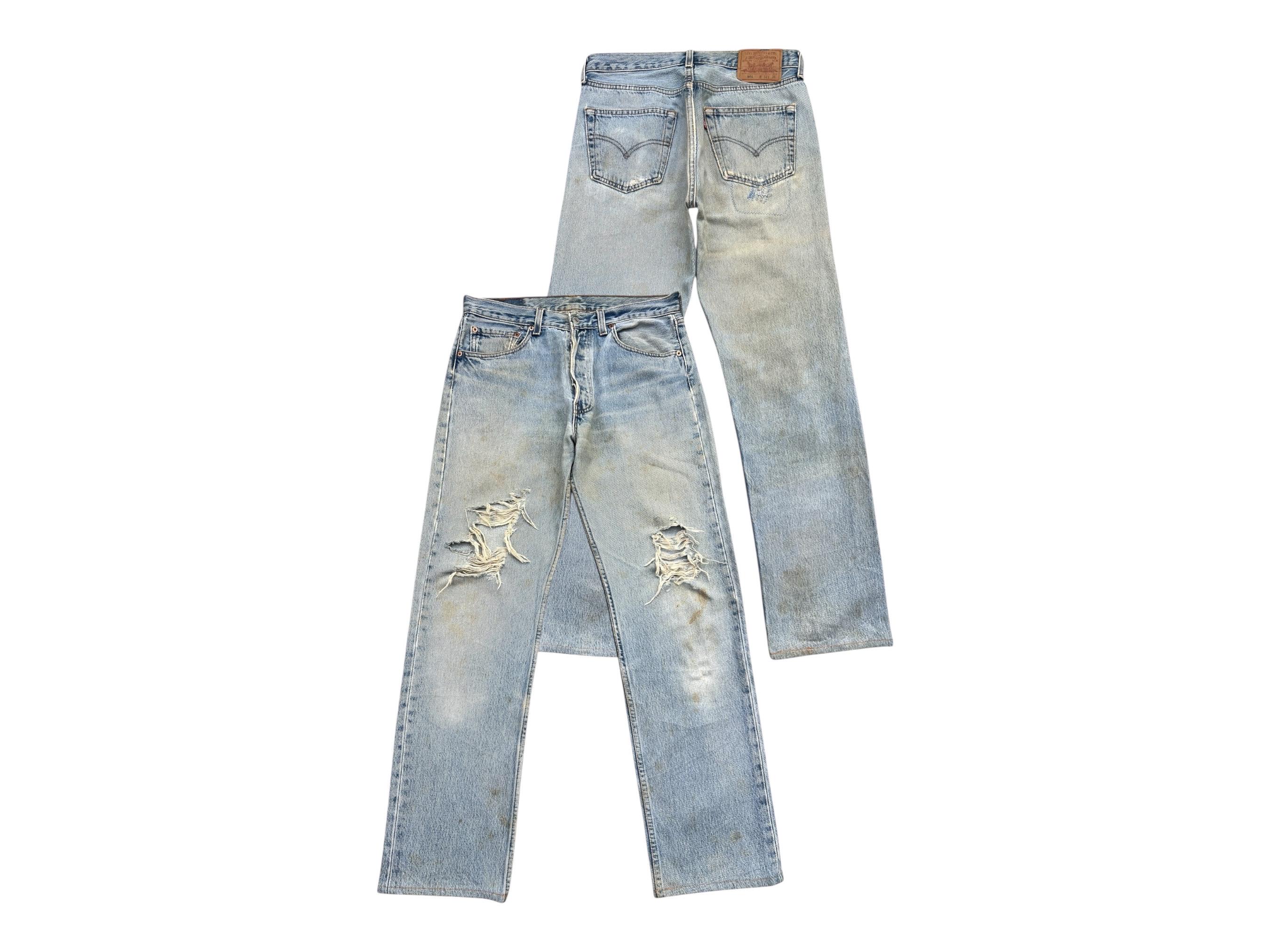 Vintage 90s Levi's 501 Distressed Denim Jeans Vintage Levis 501 Vintage 90s Levi's 501 Distressed Denim Jeans Vintage Levis 501