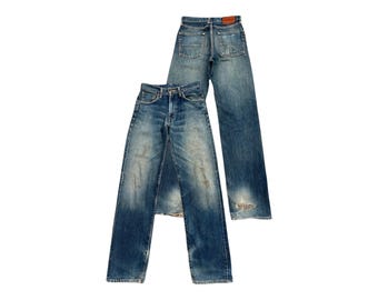 Vintage Edwin 505 Japan Selvedge Denim Jeans Edwin Distressed Selvedge Jeans Edwin Mudwash Jeans Edwin Selvedge Wide Denim Jeans 29x34