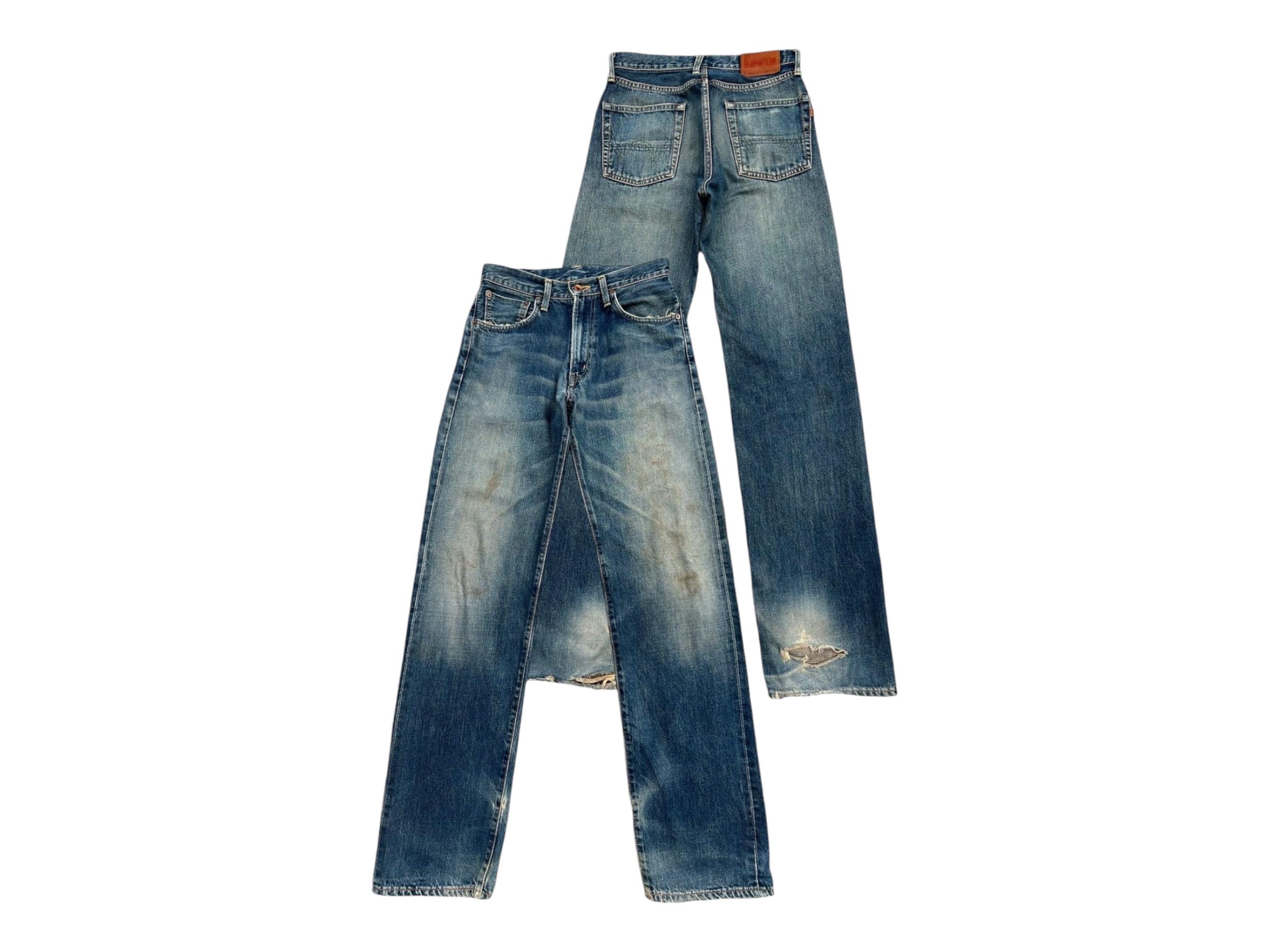 鬼フェード◎ EDWIN / 505 selvedge baggy denim