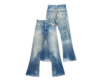 Vintage 70s Levis 684 Orange Tab Bell Bottom Jeans - W26 L31 - Etsy