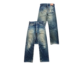 Vintage Levi's 502xx Japanese 90s Selvedge Distressed Denim - Etsy