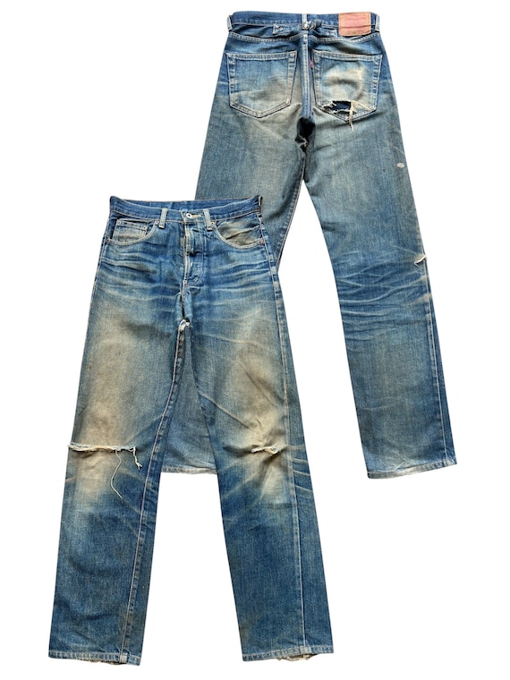 Vintage 90s Levi's 702xx Selvedge Buckle Back Denim Jeans Levis
