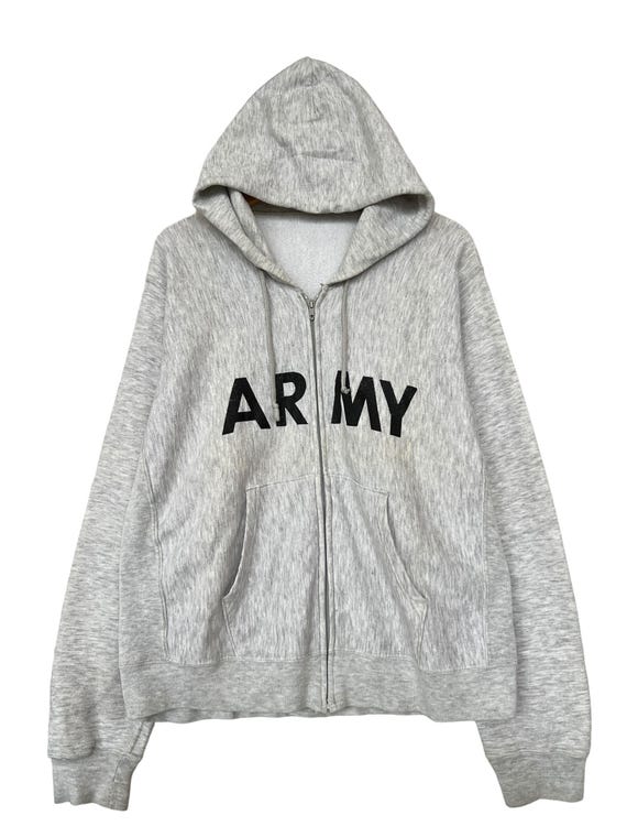 Grey army hoodie hotsell