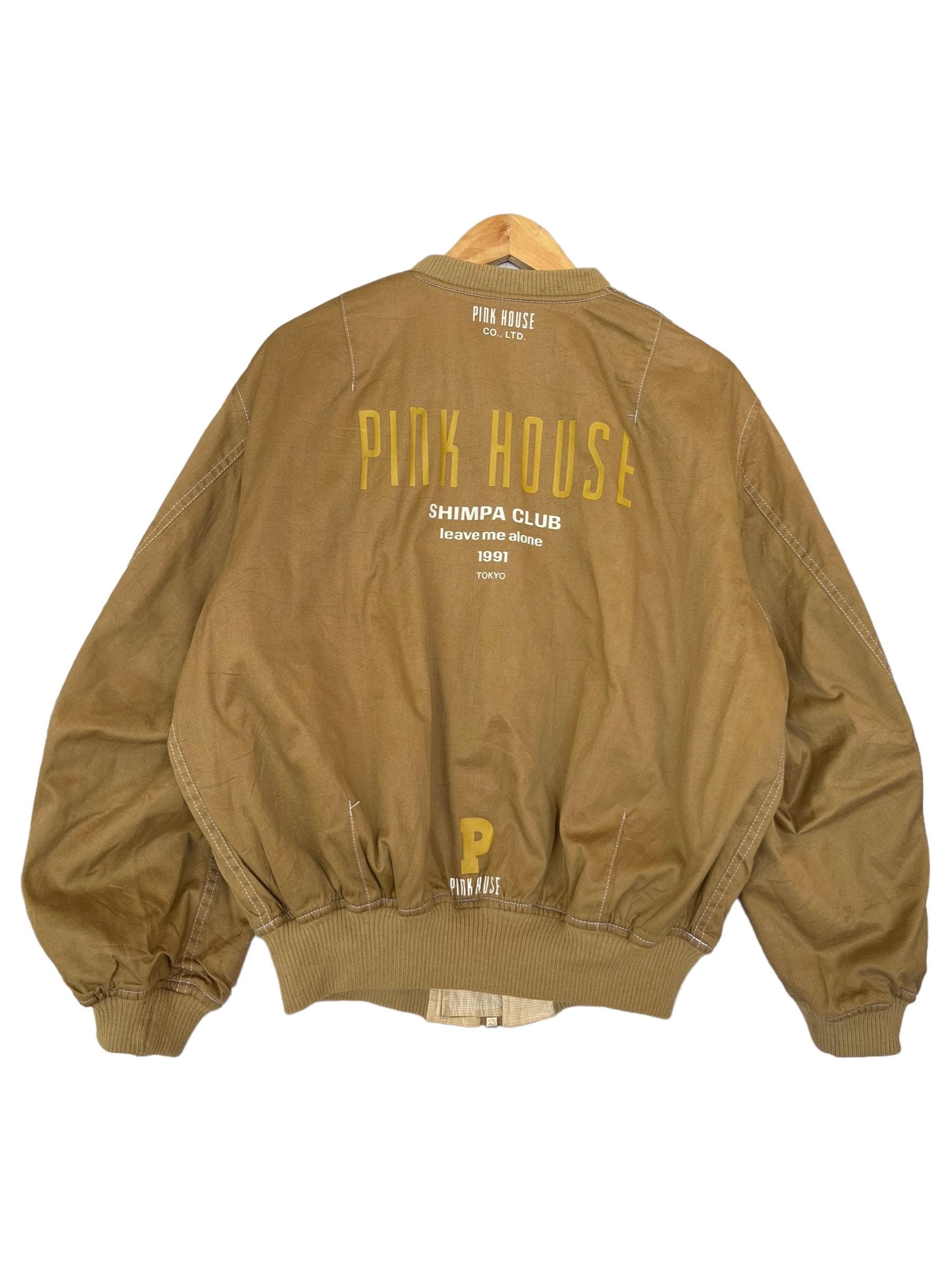 【90s初期】PINK HOUSE MA-1 Flight Jacket Vintage Pink House Spellout MA-1 Man Bomber Jacket USA Retro