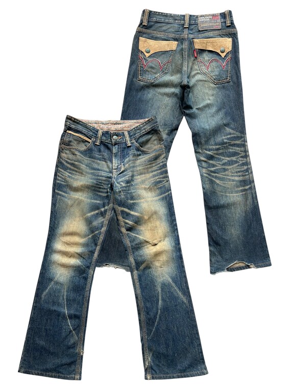 EDWIN 〈SOMETHING〉503看板 Vintage Edwin 503 Blue Trip Japan Denim Jeans Vintage Edwin