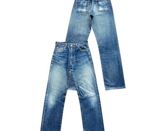 Vintage 90s Levi's 501 Big E Selvedge Distressed Denim Jeans
