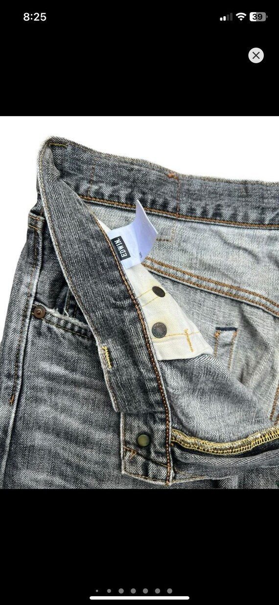 Vintage Edwin 505ZX Japan Selvedge Denim Jeans Black Distressed