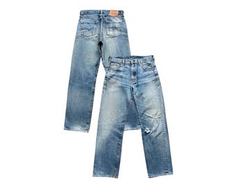 Vintage Levi's 502xx Japanese 90s Selvedge Distressed Denim - Etsy