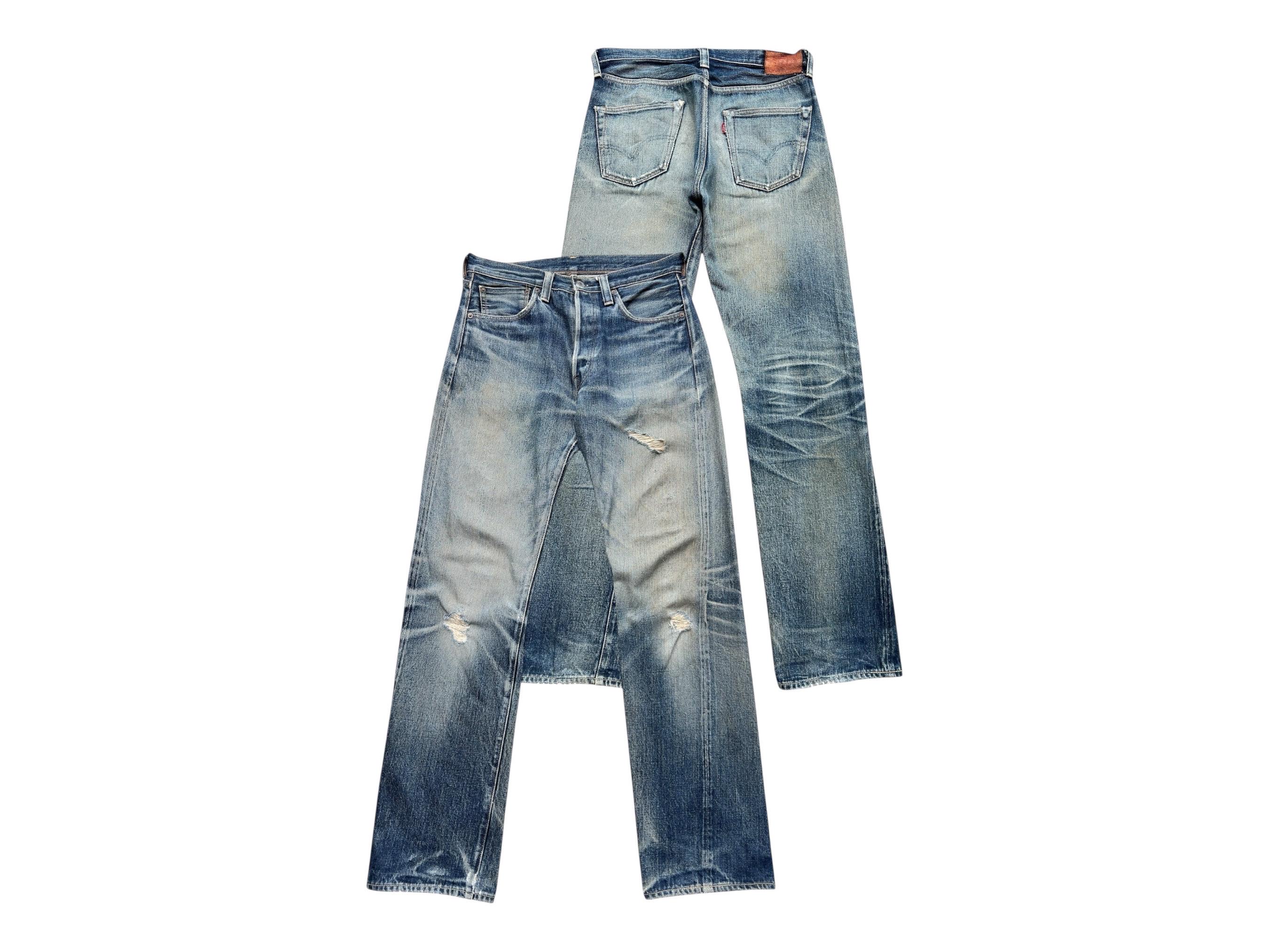 Vintage 90s Levi's 501 Big E Selvedge Distressed Denim Jeans