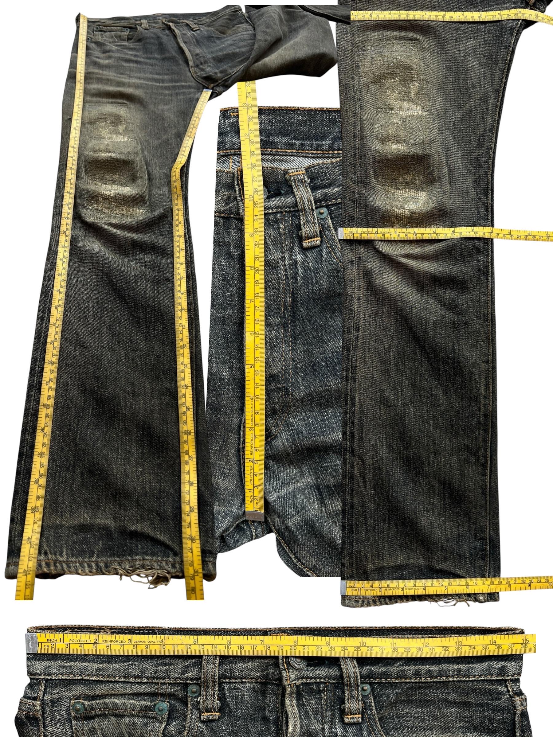 DENIME 90年代 W38 L34 Vintage 90s Denime Jeans Japan Denime Selvedge Denim Jeans Black