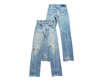 Vintage 90s Levi's 501 Big E Selvedge Distressed Denim Jeans