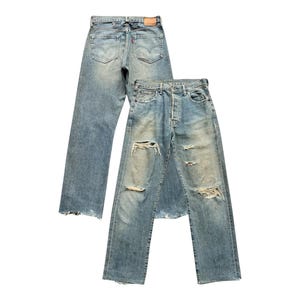 Vintage 90s Levi&#39;s 702 Big E Selvedge Denim Jeans  Levis Mudwash Levis Distressed Selvedge Jeans Levis Japan Ripped Jeans Wide Denim Jeans