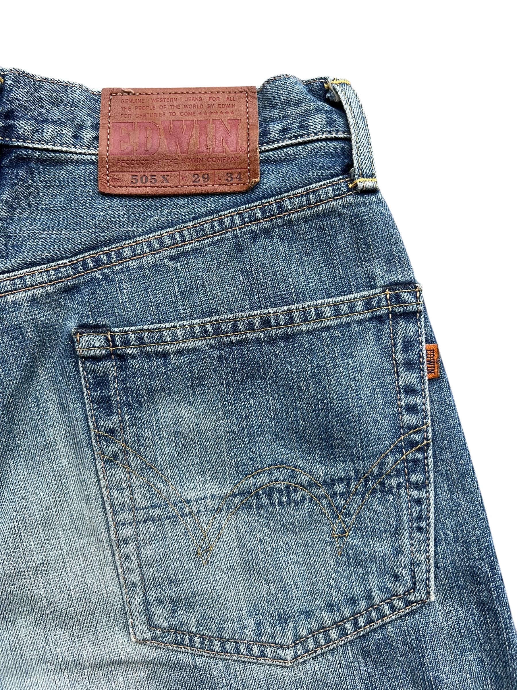 W30 Vintage Edwin 505X Japan Selvedge Denim Jeans Edwin Distressed