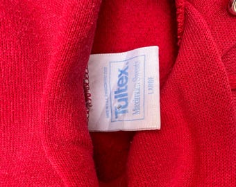Vintage 90s Marlboro Spellout Red Made in Usa Tultex Tag Hoodie