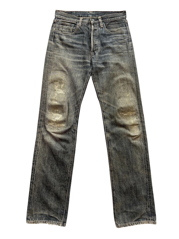 DENIME / 90's ～ selvedge denim pants Vintage 90s Denime Jeans Japan Denime Selvedge Denim Jeans Black