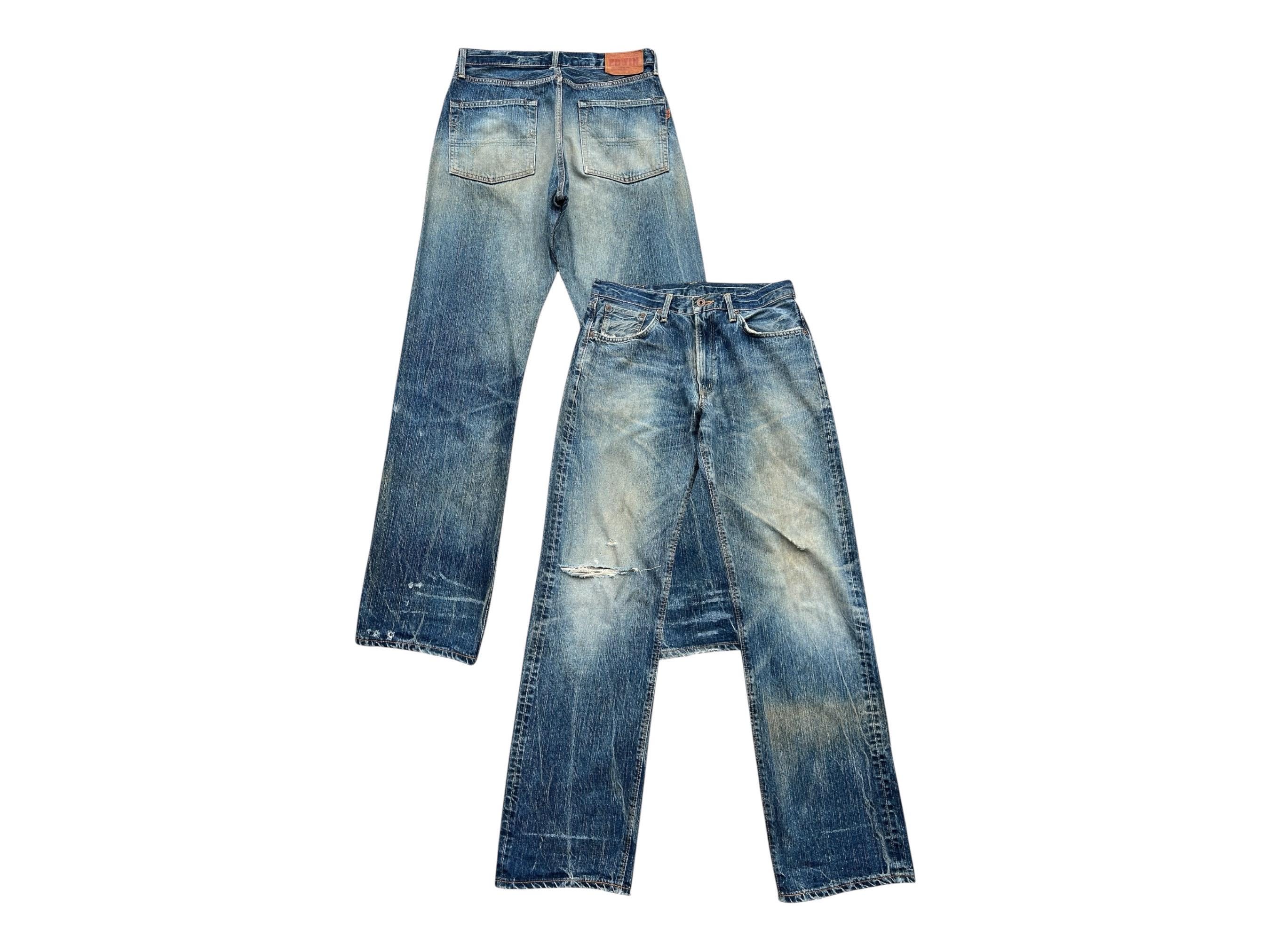 EDWIN インテリア Vintage Edwin 505Z Japan Selvedge Denim Jeans Edwin Distressed