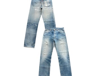 W31 Vintage Levi's 501 Distressed Denim Jeans  Levis 501 Mudwash Distressed Jeans Levis USA Ripped Jeans Vintage 90s Levis Denim Jeans 31x31