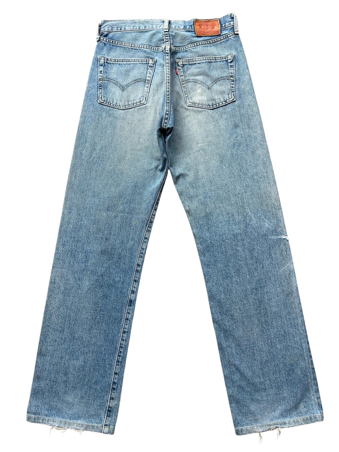 W31 Vintage 90s Levi's 503B Big E Selvedge Denim Jeans Levis Mudwash Faded Jeans Levis Distressed Jeans Vintage Levis Wide Denim Jeans 31x31, foto 4 di 5