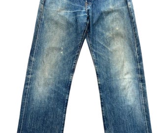 Vintage 90s Levi's 702xx Selvedge Buckle Back Denim Jeans Levis