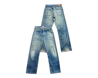 Vintage Edwin 505s Japan Selvedge Denim Jeans Edwin Distressed Selvedge Jeans Edwin Mudwash Jeans Edwin Selvedge Wide Denim Jeans 31x30 W31
