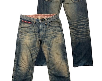 Vintage Edwin Exclusive Vintage XV Japan Denim Jeans Edwin Distressed Jeans Edwin Mudwash Jeans Edwin Straight Denim Jeans 37x30.5