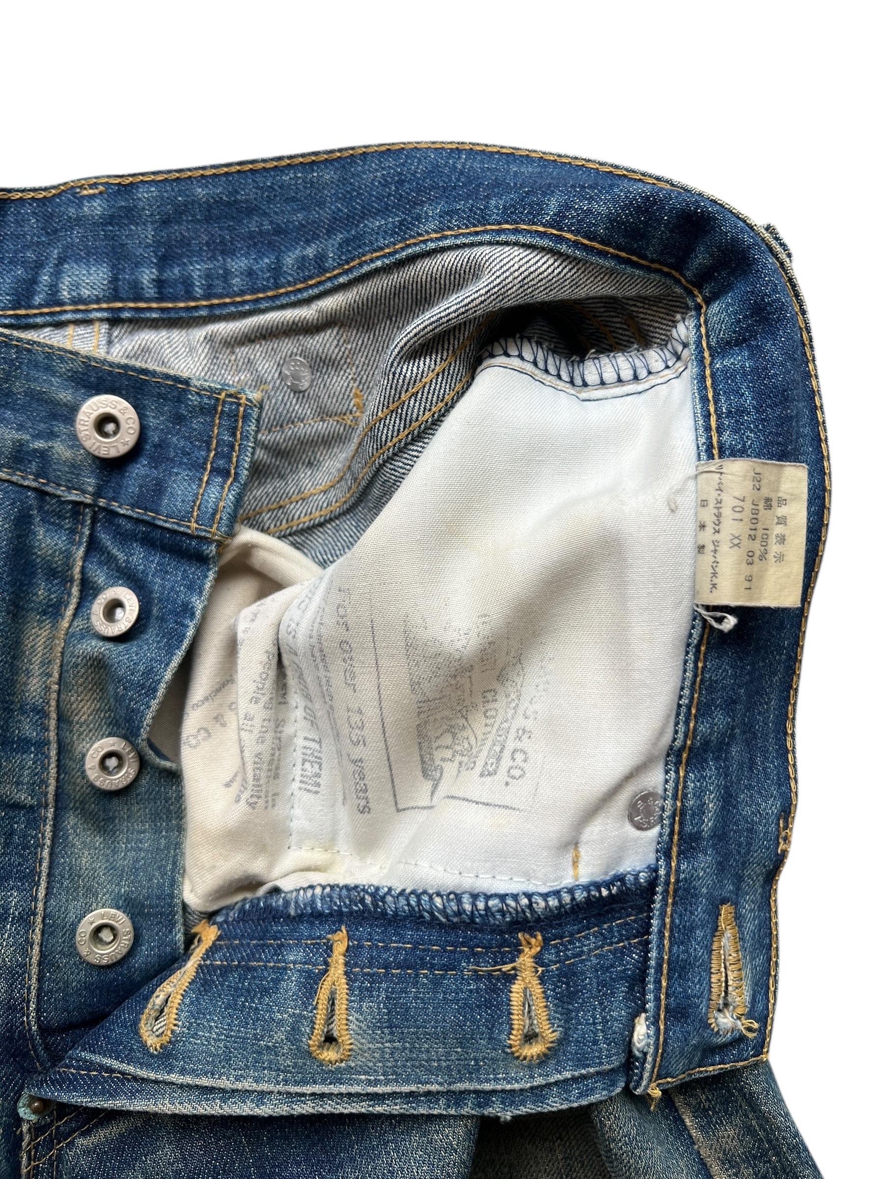 Vintage 90s Levi's 702xx Selvedge Buckle Back Denim Jeans Levis