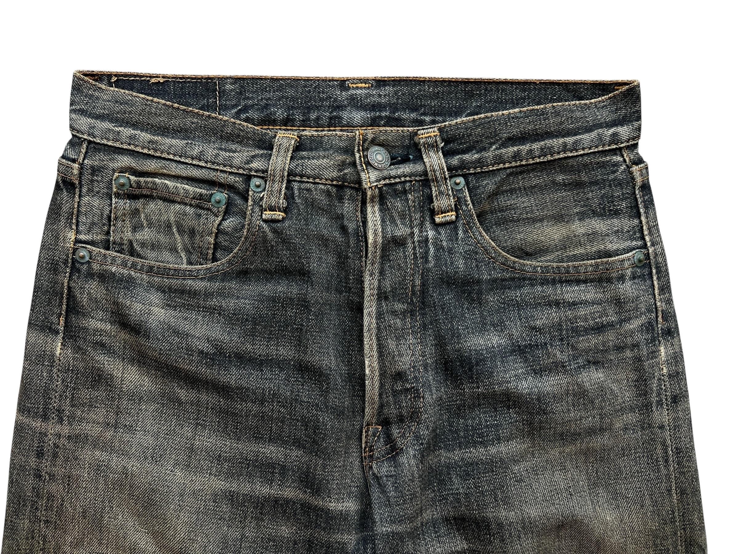 Vintage 90s Denime Jeans Japan Denime Selvedge Denim Jeans Black