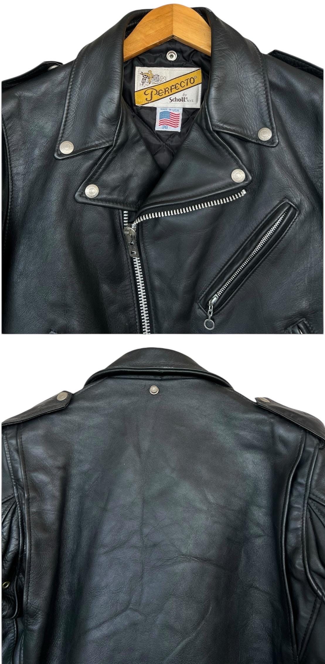 Vintage 80s Schott Perfecto Leather Jacket Schott Perfecto Double