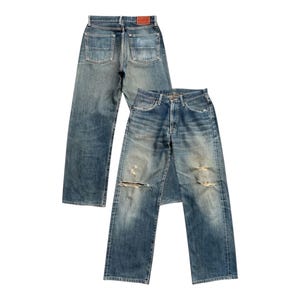 Vintage Edwin 505X Japan Selvedge Denim Jeans Edwin Distressed