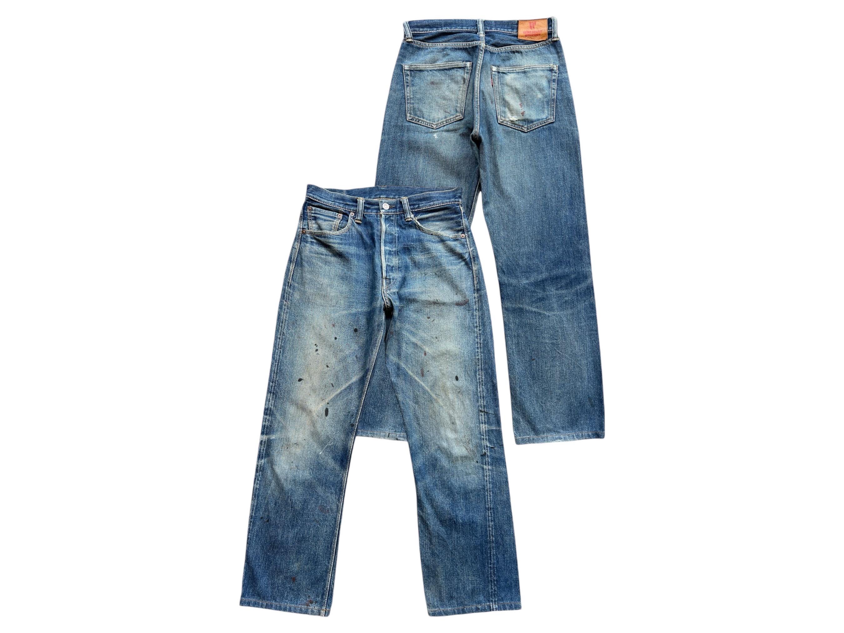 Vintage 90s Denime Orizzonti Japan Denim Jeans Button Style