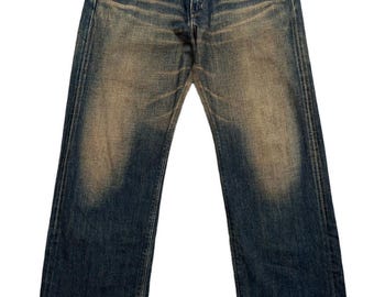 THE JEANS  雑誌 Vintage Japan Edwin 505zx Selvedge Distressed Loose | Depop