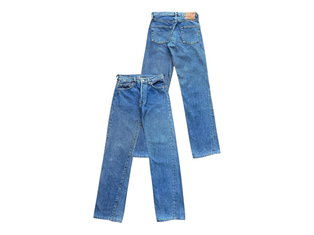 W28 Vintage 80s Levi's 501 Selvedge Stone Wash Denim Jeans Vintage