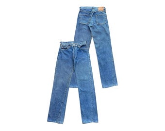 Vintage 90s Levi's 501 Big E Selvedge Distressed Denim Jeans