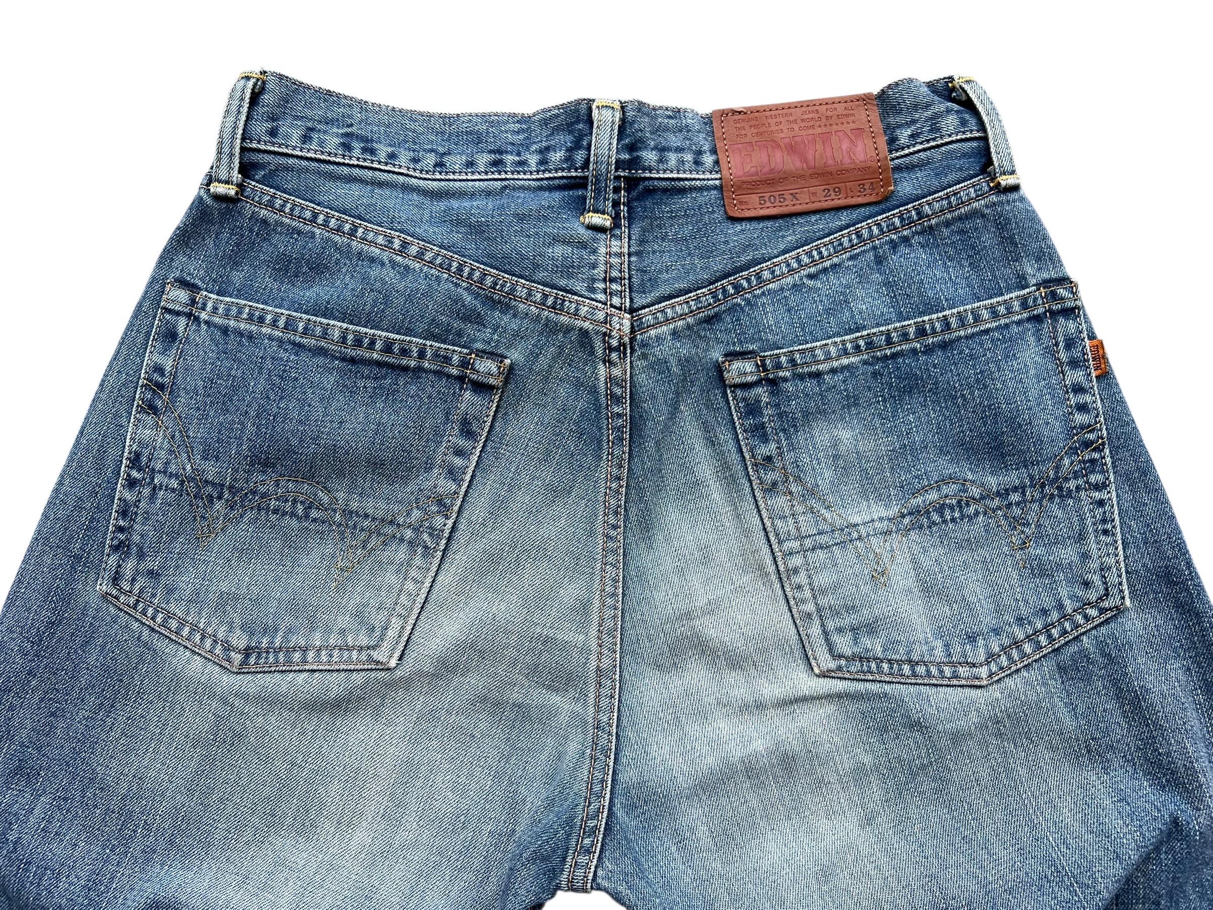Vintage Edwin 505X Japan Selvedge Denim Jeans Edwin Distressed
