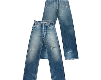 Vintage Edwin 505Z Japan Selvedge Denim Jeans Edwin Distressed