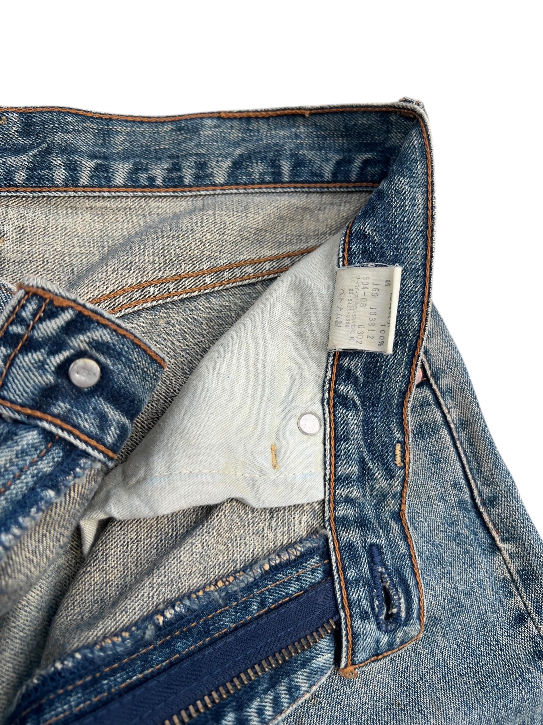 W32 Vintage 90s Levi's 504 Wide Baggy Denim Jeans Levis Mudwash