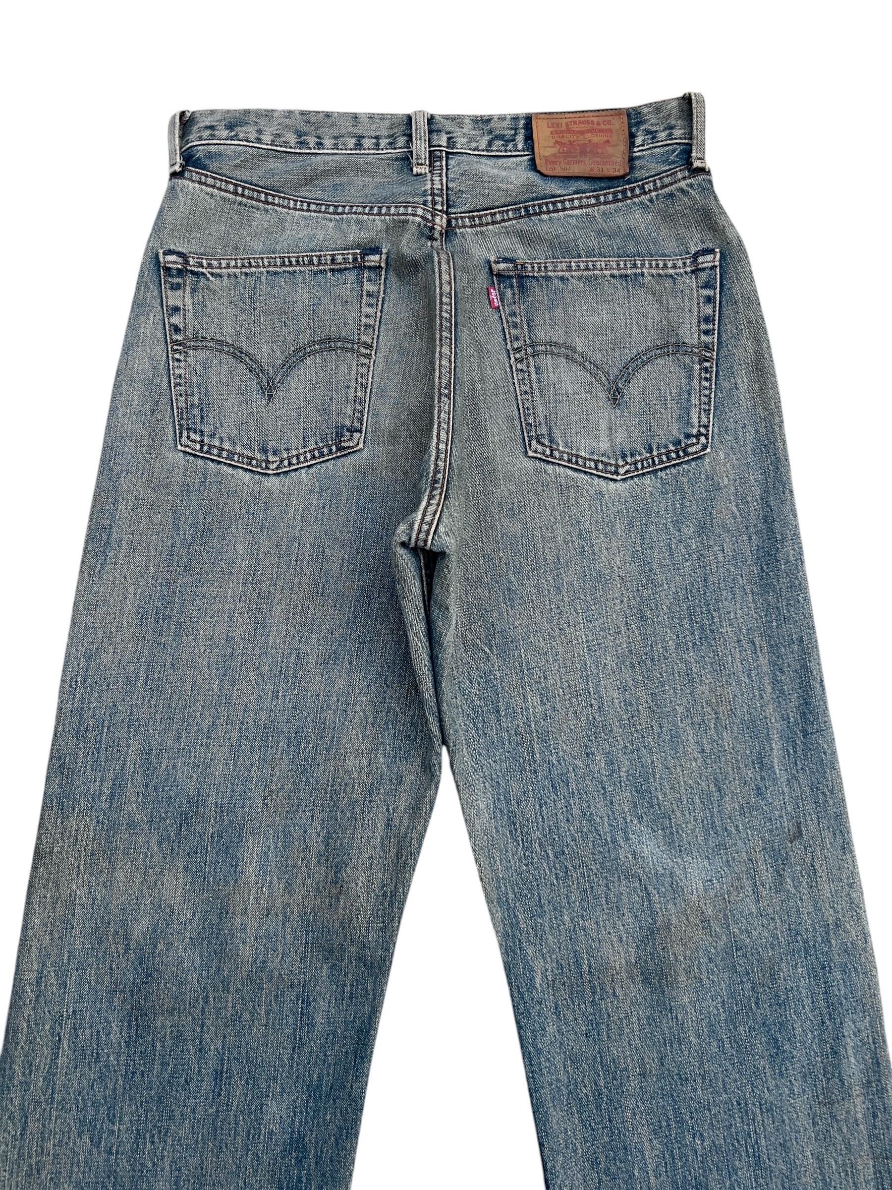 W32 Vintage 90s Levi's 504 Wide Baggy Denim Jeans Levis Mudwash