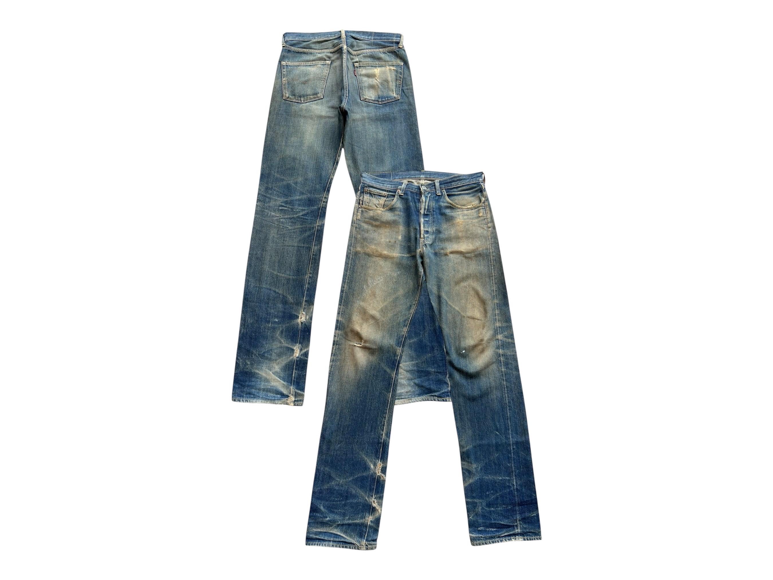 Vintage 90s Levi's 501 Big E Selvedge Distressed Denim Jeans
