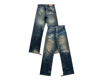 Vintage 90s Levi's 503B Big E Selvedge Denim Jeans Levis Mudwash
