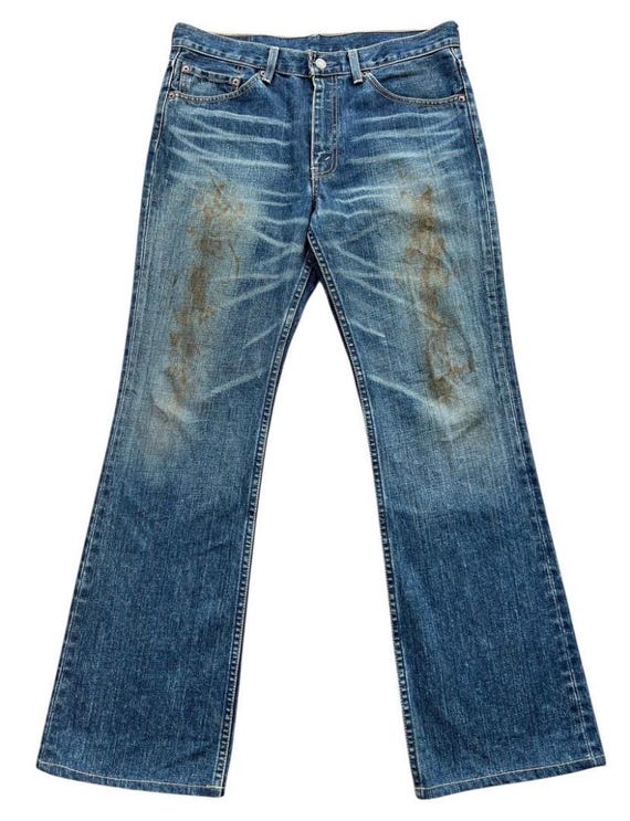 Vintage 90s Levi's 517 Bootcut Denim Jeans Levis 517 Distressed