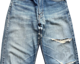 90s LEVI’S 504 selvedge wide jeans W31 Vintage 90s Levi's 504 Wide Selvedge Denim Jeans Levis Mudwash