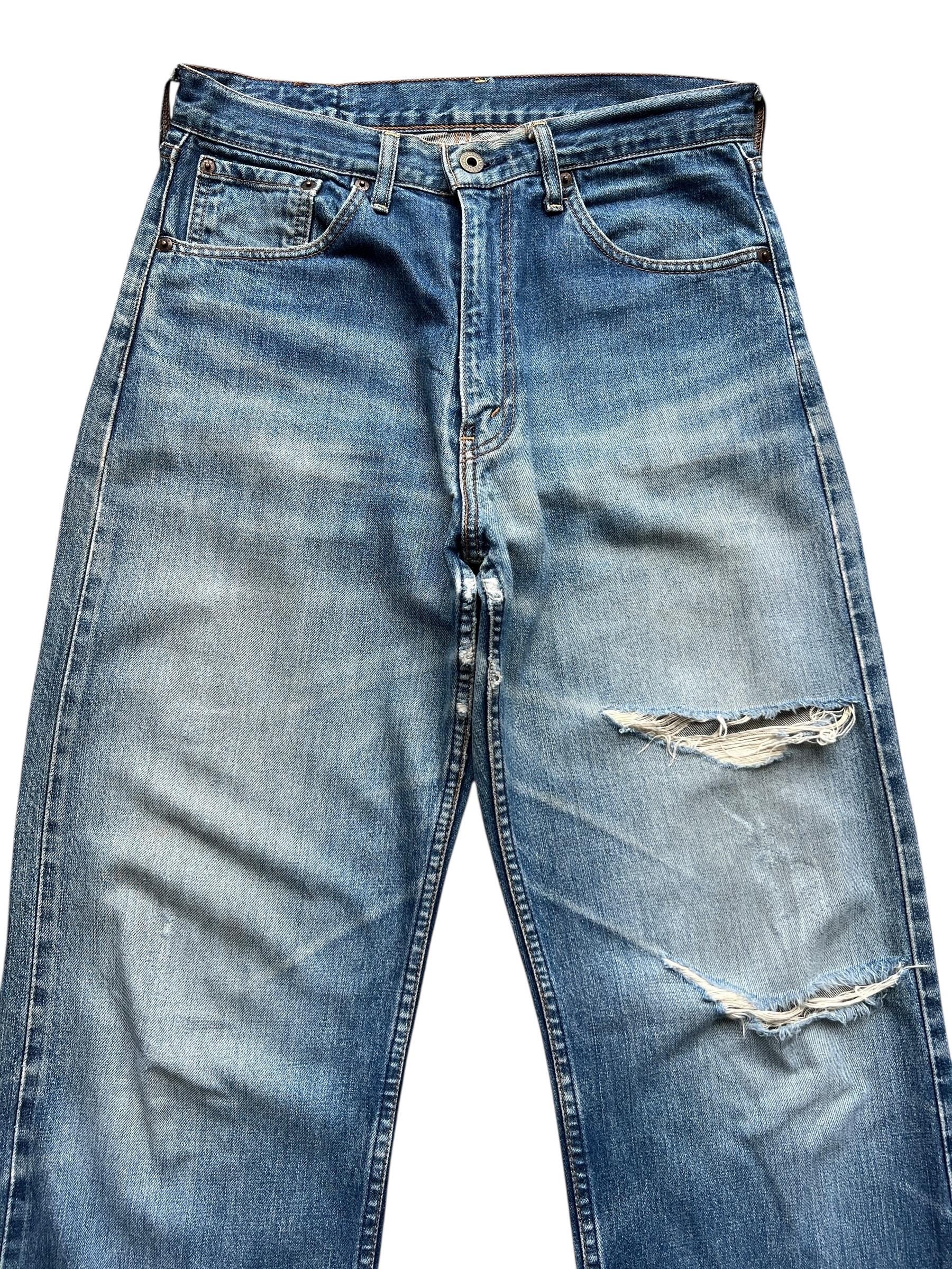 90s LEVI’S 504 selvedge wide jeans W32 Vintage 90s Levi's 504 Wide Selvedge Denim Jeans Levis Mudwash
