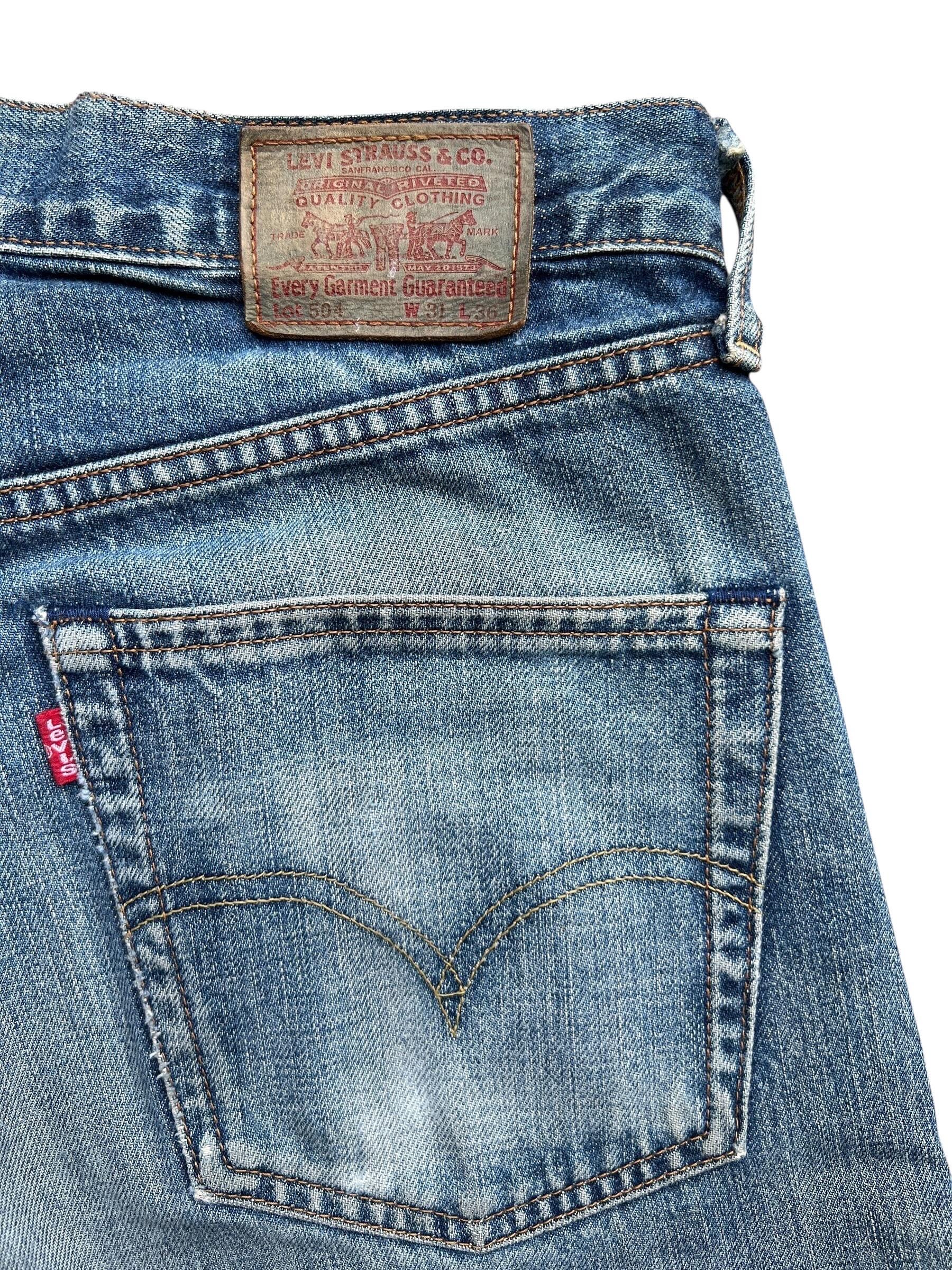 90s LEVI’S 504 selvedge wide jeans W32 Vintage 90s Levi's 504 Wide Selvedge Denim Jeans Levis Mudwash
