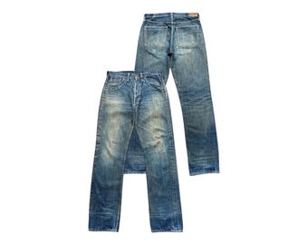 パンツ WAREHOUSE / duck digger selvedge denim Brown-duck Digger by Warehouse & Co Selvedge Jeans Blue Size W30