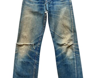 Vintage 90s Levi's 702xx Selvedge Buckle Back Denim Jeans Levis